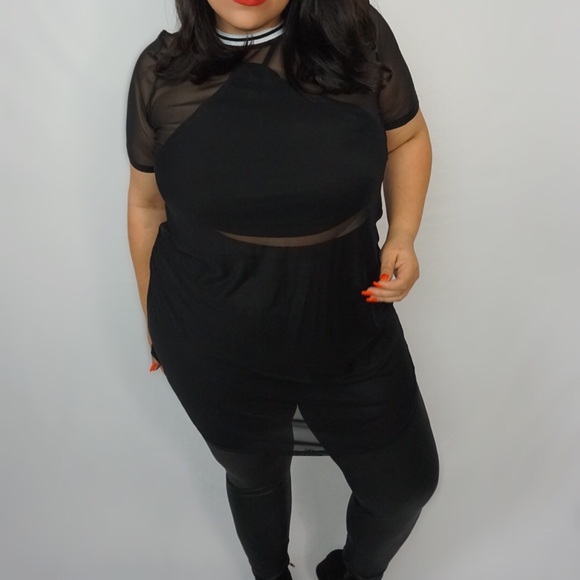 Sheer black t-shirt/Dress - Picture 2 of 3